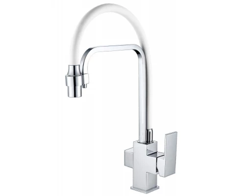 Смеситель Zorg Clean Water ZR 341-8 YF для кухни под фильтр, хром/белый