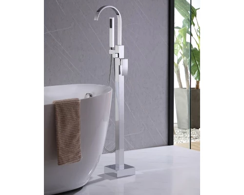 Смеситель Abber Wasserfall, напольный, хром, AF8615