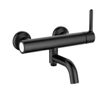 Смеситель для ванны и душа Cezares Eco, черный матовый, ECO-VD-NOP