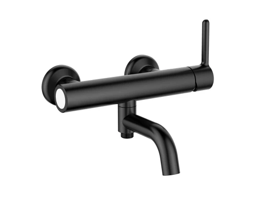 Смеситель для ванны и душа Cezares Eco, черный матовый, ECO-VD-NOP