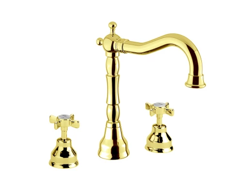 Смеситель Migliore Princeton 19380 для раковины - золото, на 3 отверстия