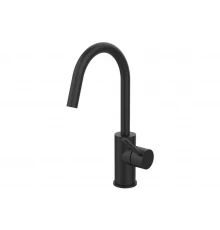 Смеситель Paffoni Light LIG078NO для раковины, с поворотным изливом, без донного клапана, цвет черный матовый