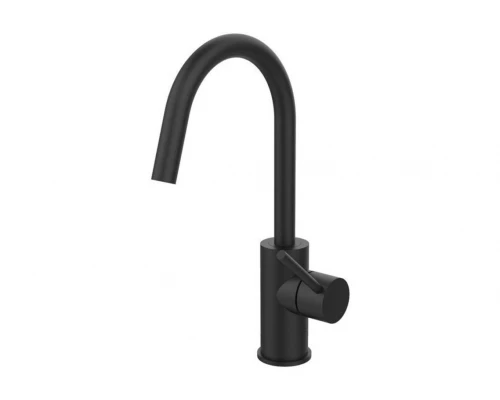 Смеситель Paffoni Light LIG078NO для раковины, с поворотным изливом, без донного клапана, цвет черный матовый