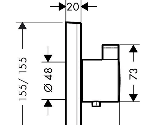 Смеситель Hansgrohe ShowerSelect hflow для душа, термостатический, полированное золото, 15760990