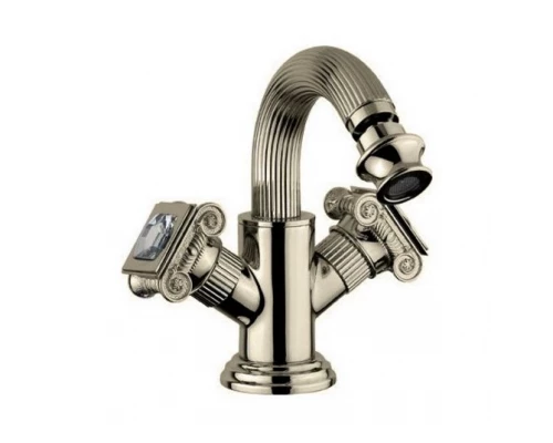 Смеситель Cezares Olimp BS2-02-Sw цвет бронза, ручки квадратные Swarovski