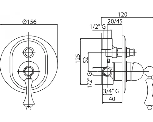 Смеситель Cezares Venezia VDIM-03/24-Bi цвет золото 24 карат