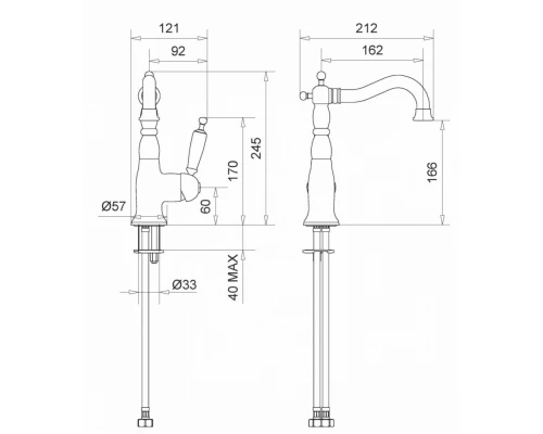 Смеситель Migliore Oxford 19134 для раковины, хром