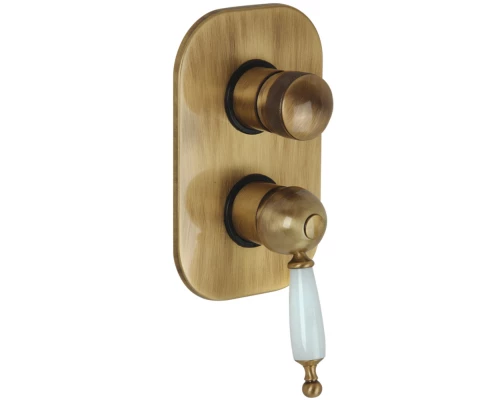 Смеситель 3-х позиционный Migliore Oxford 19099 для душа с дивертором - бронза