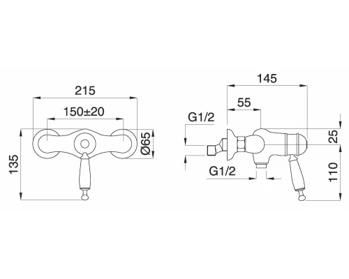 Смеситель Migliore Oxford 19169 с термостатом для душа, золото