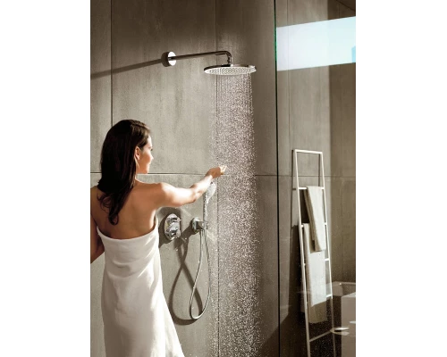 Смеситель Hansgrohe Ecostat S для душа с термостатом, черный матовый, 15758670