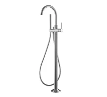 Смеситель для ванны и душа Cezares Eco, напольный, с душевым гарнитуром, хром, ECO-VDP-01