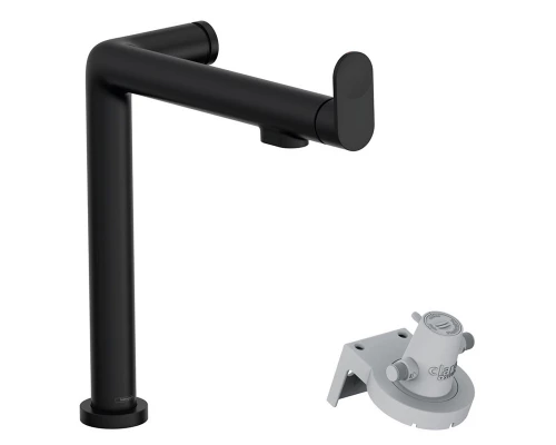 Смеситель Hansgrohe Aqittura M91 для кухонной мойки с подключением к фильтру, черный матовый, 76804670