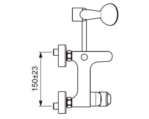 Смеситель Vidima БАЛАНС (Balance) BA267AA для ванны и душа, хром