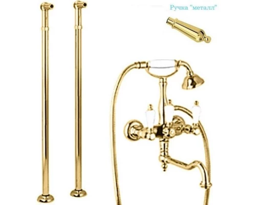 Смеситель Cezares First VDP2-03/24-M цвет золото 24 карат, ручки металл