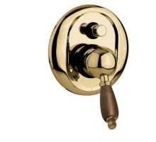 Смеситель Cezares ELITE-VDIM-02-Nc для душа, бронза, ручка орех