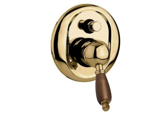 Смеситель Cezares ELITE-VDIM-02-Nc для душа, бронза, ручка орех