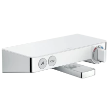 Смеситель Hansgrohe Ecostat Select 13151400 для ванны с кнопками управления, термостатический, белый/хром, 30 см