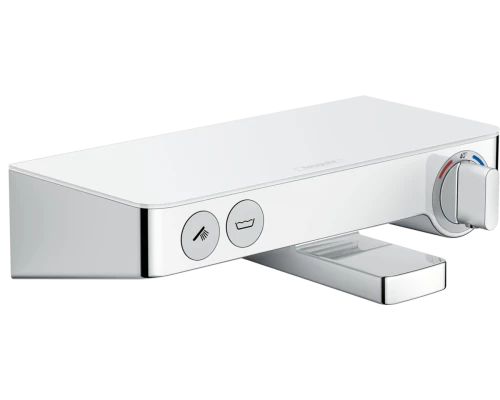 Смеситель Hansgrohe Ecostat Select 13151400 для ванны с кнопками управления, термостатический, белый/хром, 30 см
