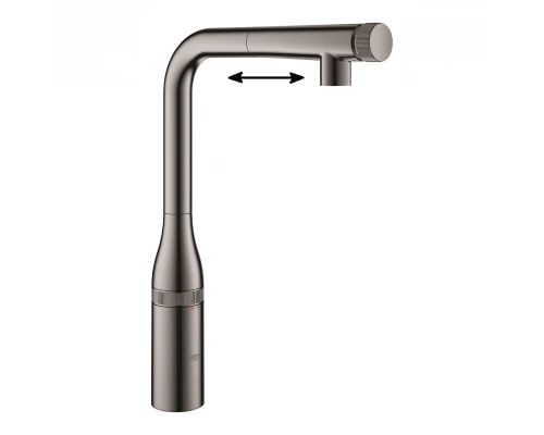 Смеситель Grohe Essence SmartControl 31615A00 для кухонной мойки, темный графит глянцевый