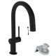 Смеситель Hansgrohe Aqittura M91 для кухонной мойки, с вытяжным изливом, с подключением к фильтру, черный матовый, 76803670