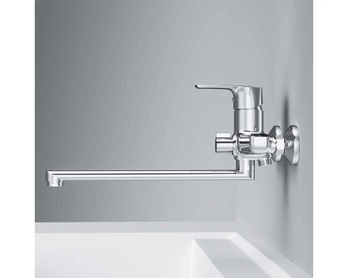 Смеситель Am.Pm Gem F90A90000 для ванны и душа с длинным изливом хром