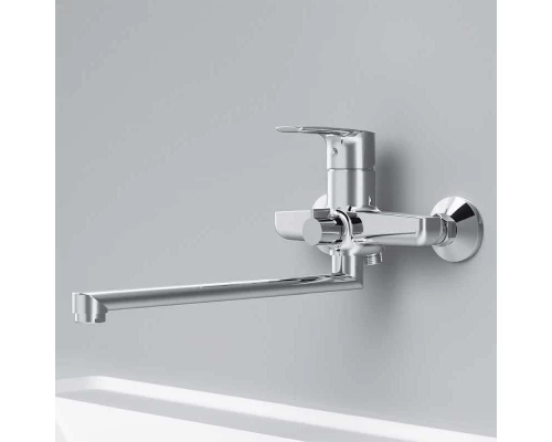 Смеситель Am.Pm Gem F90A90000 для ванны и душа с длинным изливом хром