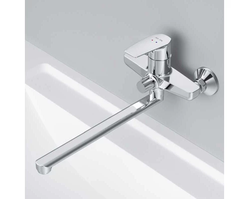 Смеситель Am.Pm Gem F90A90000 для ванны и душа с длинным изливом хром
