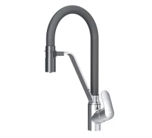 Смеситель для кухни Am.Pm Like с каналом для питьевой воды, гибкий излив, черный/хром, F8007802