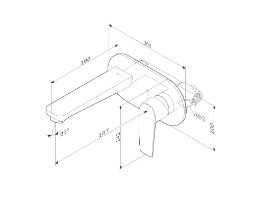 Смеситель Am.Pm Gem для раковины, хром, F90A72200