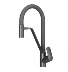 Смеситель для кухни Am.Pm Like с каналом для питьевой воды, гибкий излив, черный, F8007822