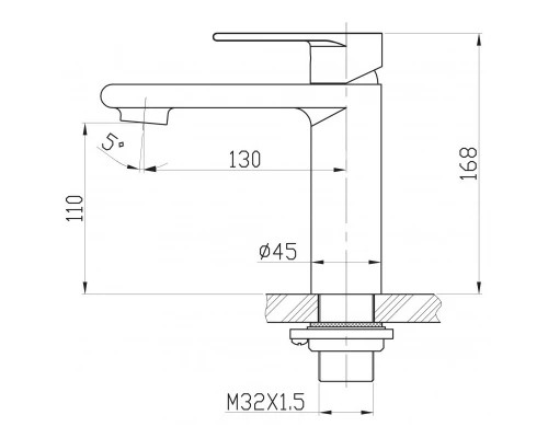 Смеситель для раковины BelBagno Nova NOV-LVM-IN