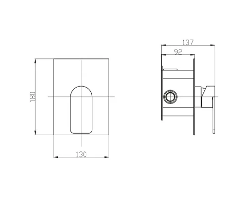 Смеситель для душа BelBagno Nova NOV-DASM-IN