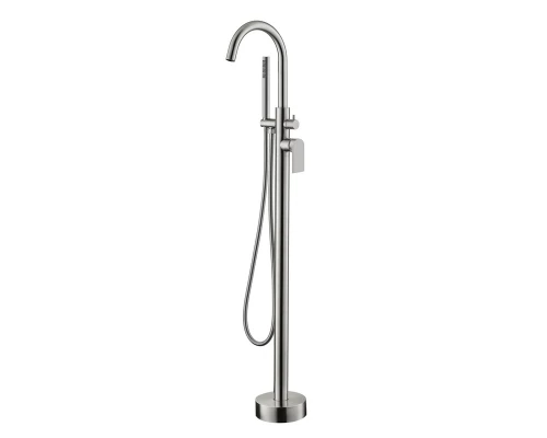 Смеситель для ванны и душа BelBagno Nova, напольный, сатин, NOV-FMT-IN