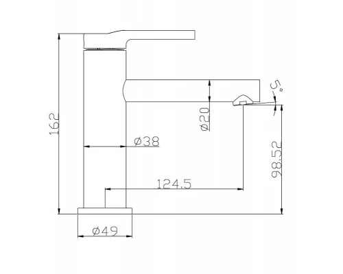 Смеситель для раковины BelBagno Etna, сатин, ETN-LVM-IN