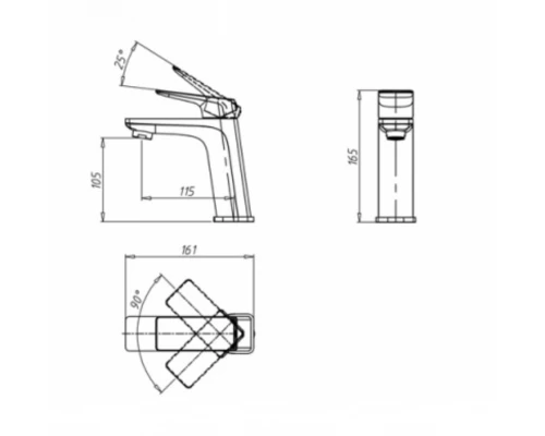 Смеситель Bravat Frey F1368401CP-ENG для раковины, хром