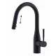 Смеситель Bravat Miranda для кухни, с вытяжным изливом, цвет черный матовый, F7164208BW-1B-ENG