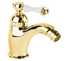 Смеситель Cezares Margot MARGOT-BSM1-03/24-Bi для биде, золото/белый
