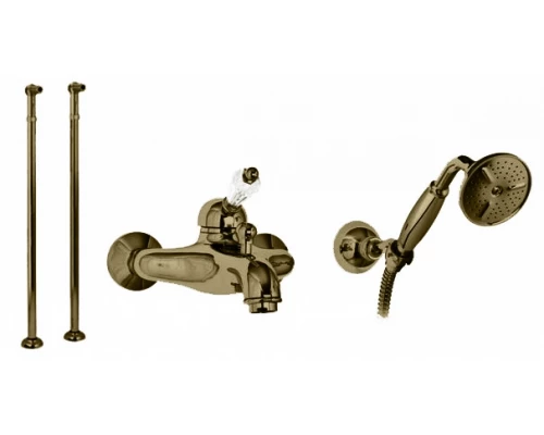 Смеситель Cezares Vintage VDPM-01-Sw цвет хром, ручки Swarovski