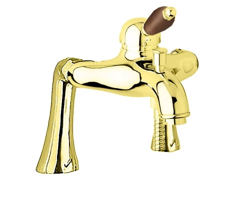 Смеситель Cezares Elite PBVM-03-Nc цвет золото, ручки орех