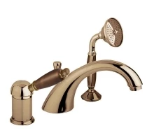 Смеситель Cezares ELITE-BVDM-02-Nc для ванны, бронза, ручка орех