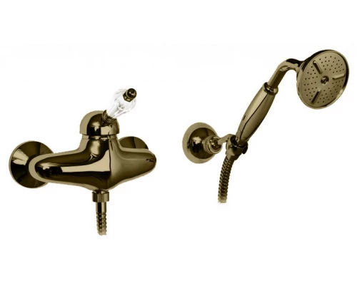 Смеситель Cezares Diamond D-03/24-Sw цвет золото 24 карат, ручки Swarovski