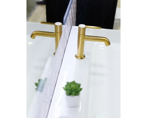 Смеситель для раковины Cezares Eco, брашированное золото, ECO-LS-BORO-W0