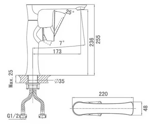 Смеситель D&K Reisling Rhein DA1272401 для кухонной мойки