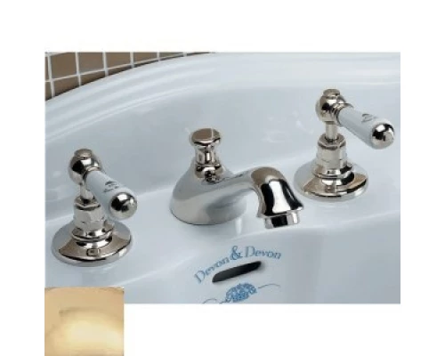 Смеситель Devon&Devon Dandy MARF46 для раковины на 3 отв., светлое золото