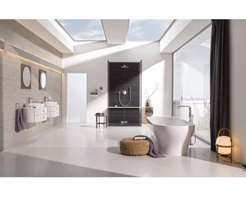 Смеситель для ванны GROHE Essence+ 23491001, с душевым гарнитуром, напольный, хром