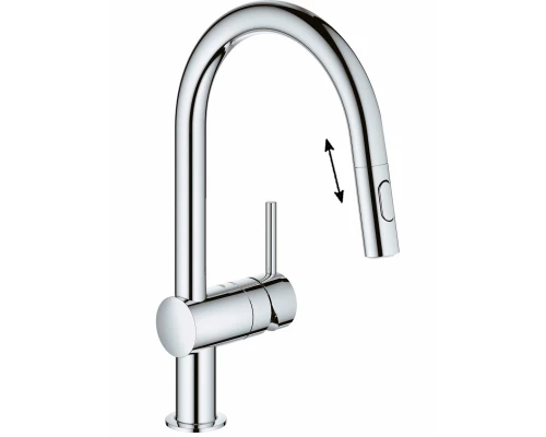 Смеситель Grohe Minta для кухни, с выдвижным изливом, цвет хром, 32321002