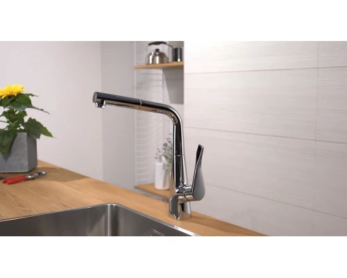 Смеситель Hansgrohe Metris Select 14884000 для кухни, хром
