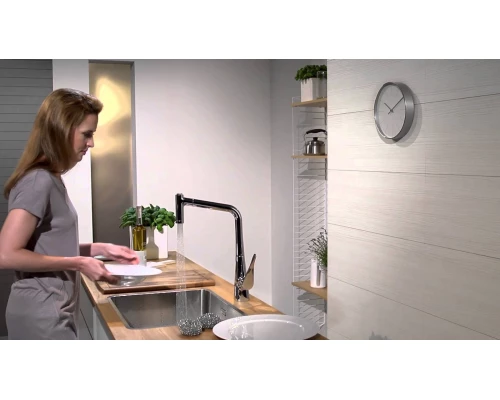 Смеситель Hansgrohe Metris Select 14884000 для кухни, хром