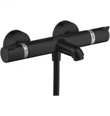 Смеситель Hansgrohe Ecostat Comfort  для ванны, термостатический, черный матовый, 13114670