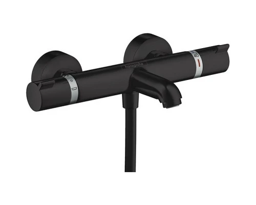 Смеситель Hansgrohe Ecostat Comfort  для ванны, термостатический, черный матовый, 13114670